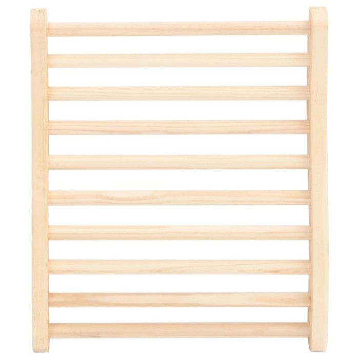 Dossier de sauna en forme de S Bois massif de pin