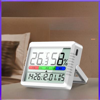Digital Termometer Hygrometer med Väckarklocka, Inomhustemperatur- och Luftfuktighetsmätare för Hem, Sovrum, Barnrum