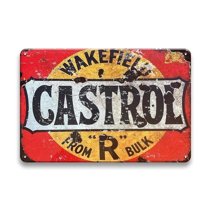 Vintage Decor Shabby Chic Metal Tin Signs Gulf Esso Agip Man Cave Wall Decoraion Motor Oil Garage Wall Stickers Gas Decor Pla