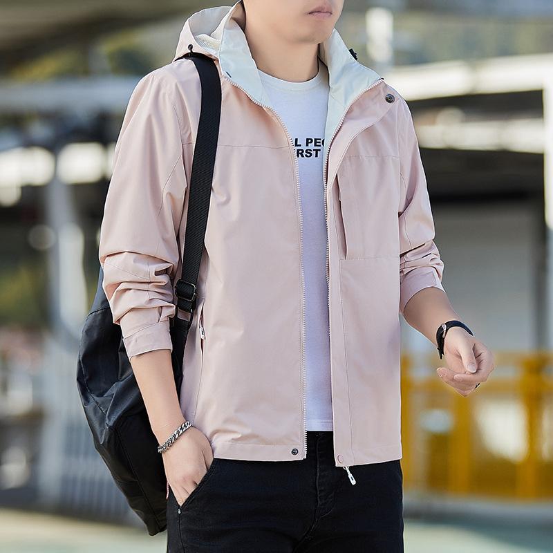 New jacket jacket men's spring and autumn trendy brand men's clothing spring tooling ruffian handsome jacket boys jacket