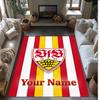 VfB Stuttgart FC Printed Crystal Velvet Rug Non‑Slip Crystal Velvet Carpet For Sofa Bedroom Indoor Home Decoration
