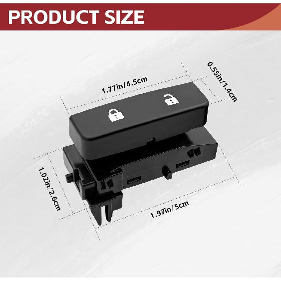 Front Right Passenger Power Door Lock Switch, Fits for 2007-2013 Chevy Silverado 1500, 2007-2014 Chevy Silverado Sierra 2500 3500 HD, 2009-2012 Chevy