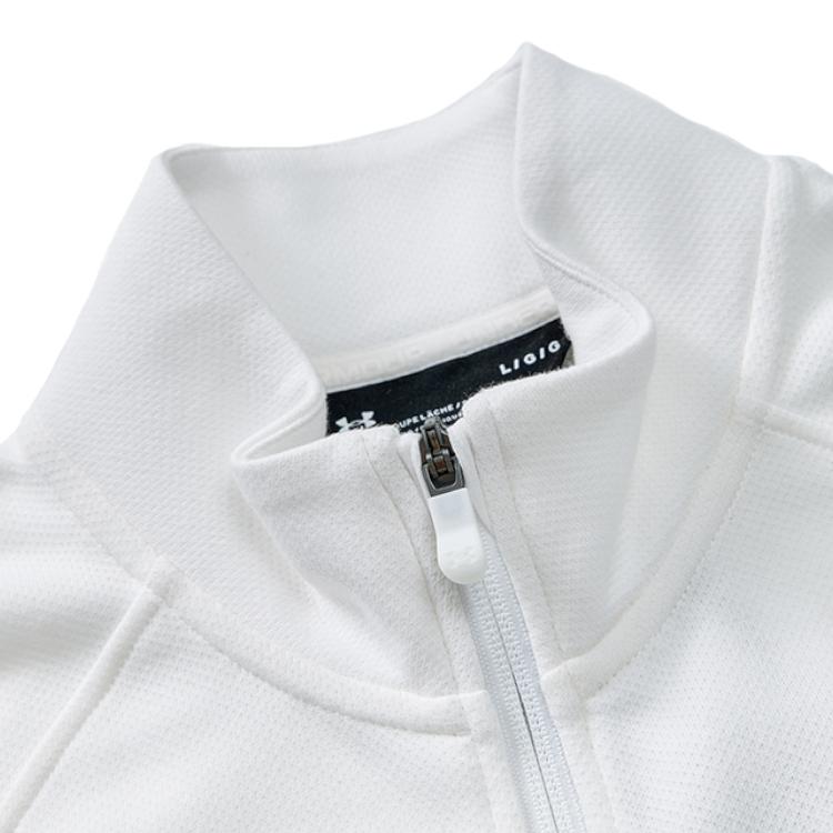 Under Armour Competition Training Knit Stand Collar Logo Jacket Men White 21600307-100
