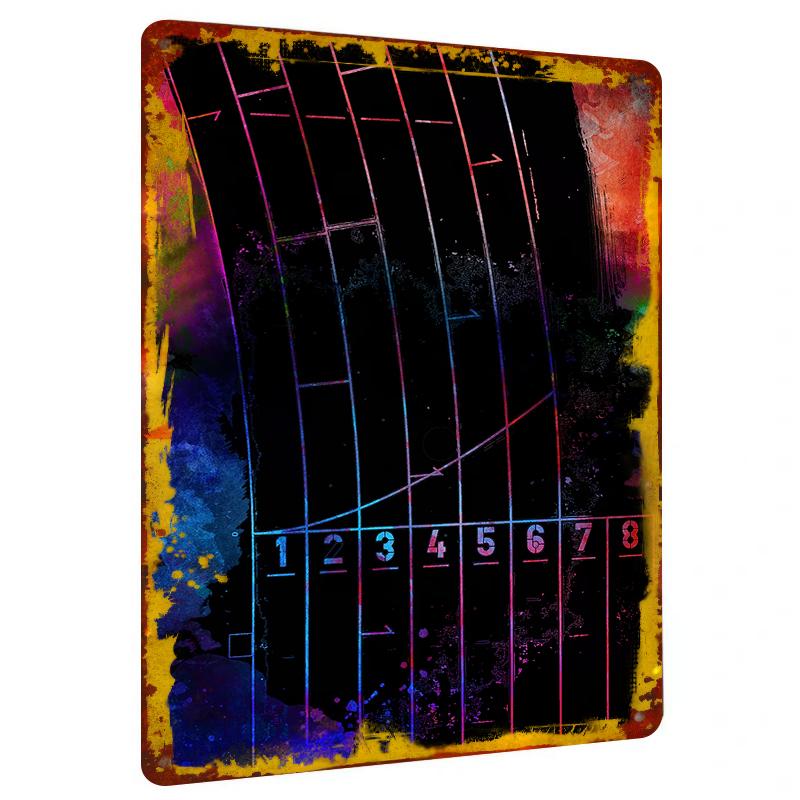 Custom Abstract Geometric Line Metal Wall Art Modern Home Decor Handmade Iron Painting 20x30cm(7.8x11.8inch)