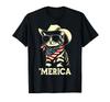 USA 'Merica Katze 4. Juli Herren Damen Kinder Lustiges Patriotisches T-Shirt Unisex T-Shirt