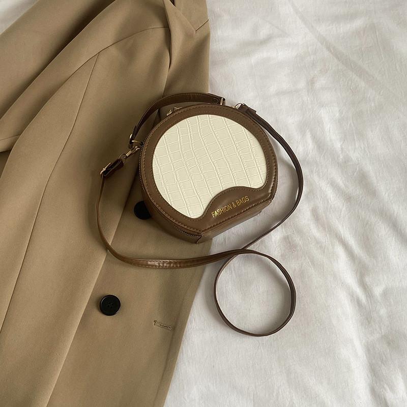 Stylish Women's Trendy Pu Leather Round Bag With Unique Design For Casual Outfits