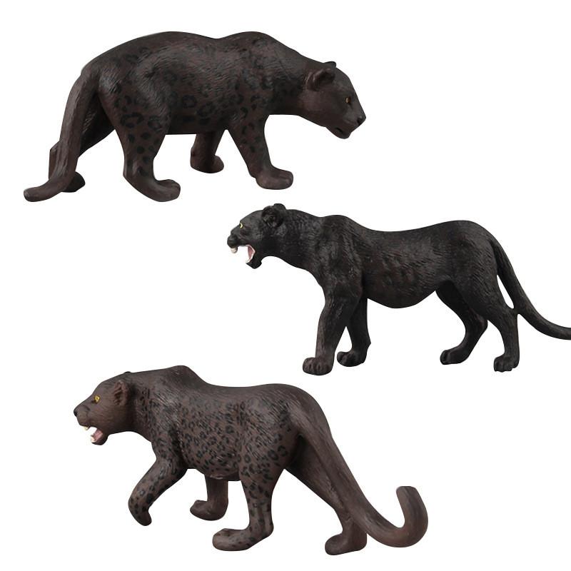 Wildlife Animal Model Toy Black Panther Figurine Jungle Decor For Collectors