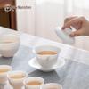Nanshan Mr. White Porcelain Kung Fu Tea Set - Bell Design