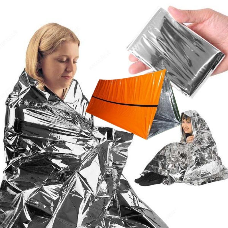 1/3 Stück 130*210 cm 160*210 cm Weltraum-Mylar Thermische Rettungs-Notfalldecke für Outdoor-Wandern Überlebensdecke