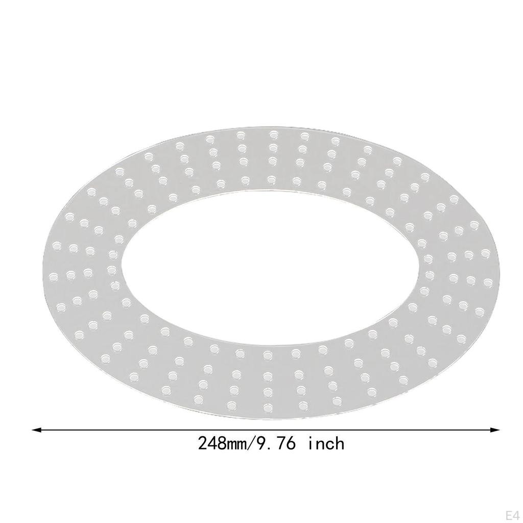 2 Pack Acrylic Oval Christmas Wreaths for Home Decor, Garland, Front Door