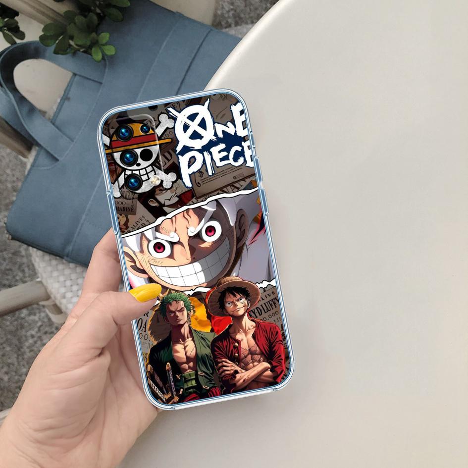 Luffy One Piece Soft Shell Transparent Phone Case for Samsung Galaxy A04 A04S A14 A23 A34 A54 M23 M33 M52 M53
