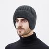 Winter Thick Neck Cap Two-Piece Set Men's Outdoor Cold-Proof Cycling Ear Protection Knitted Hat