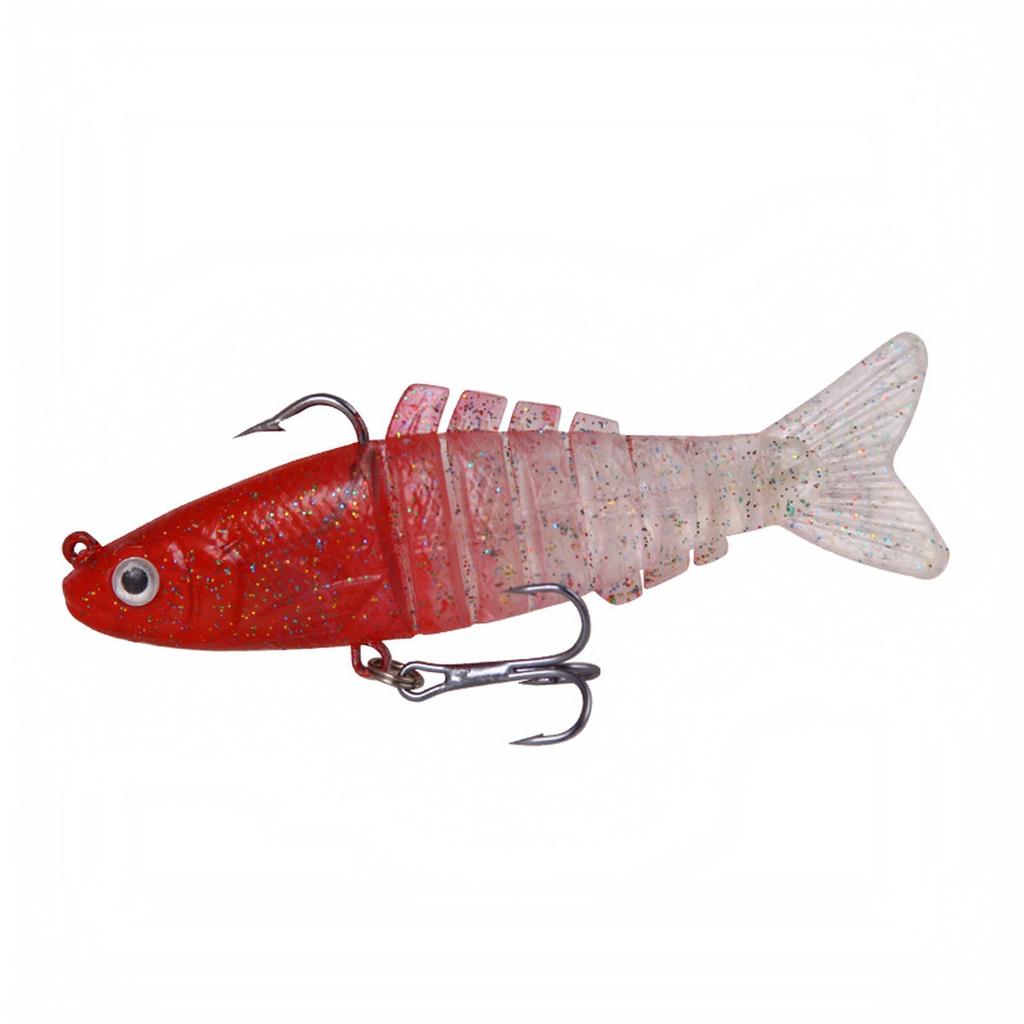 Lifelike Multi-Joint Silicone Soft Swimbait Fishing with Weighted Body for Trout