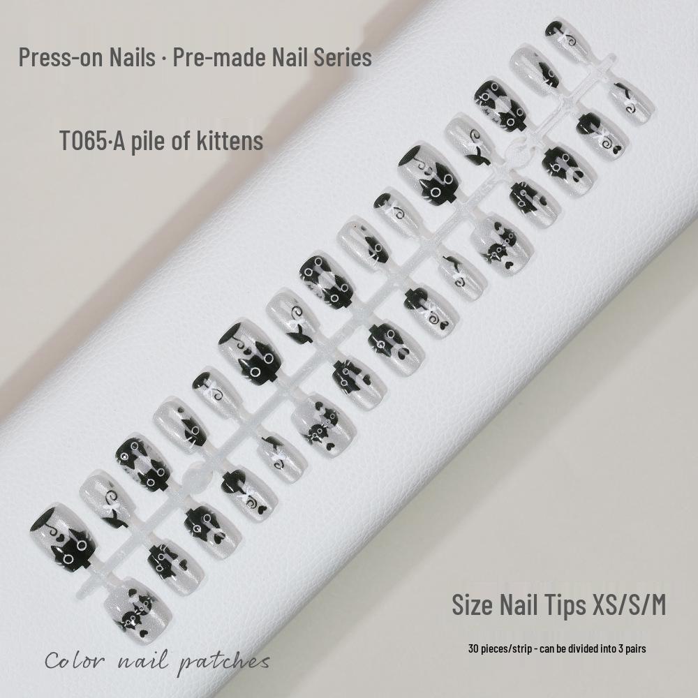 

Kitten Chase Light Cat Eye Wearable Nail Art - Handmade Cartoon Red Hot Style