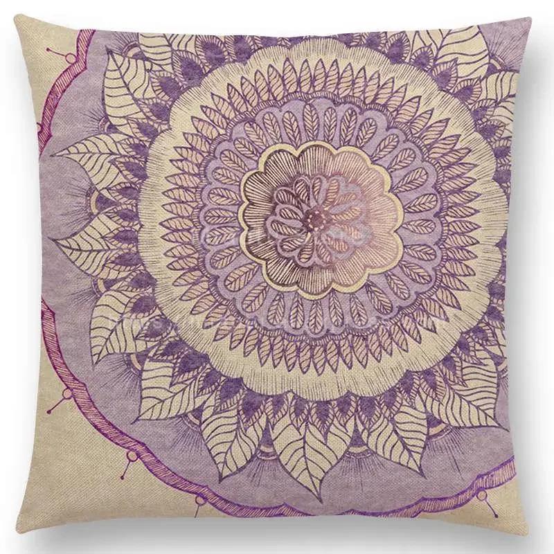 Mandalas Druck Kissenbezug Boho Stil Blume Hoffnung Bunt Wahre Seele Leben Lachen Lieben Freigeist Traum Floral Kissenbezug