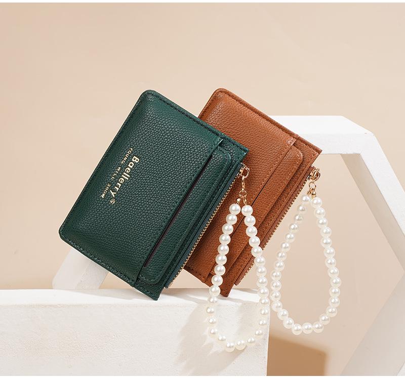 Women's High-End Multi-Card Slot Coin Purse - Small PU Card Holder for Students
