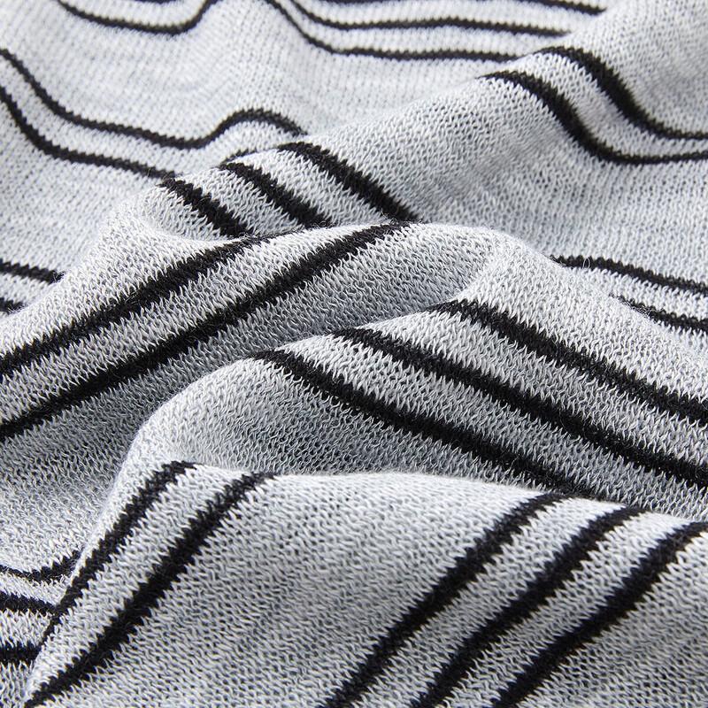 Women's Retro Striped Polo Knit Top