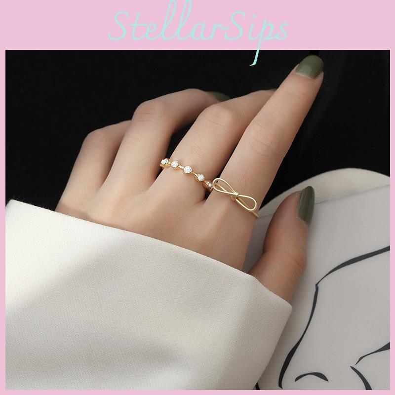 Elegant Gold Butterfly Knot Open Adjustable Ring Crafted From 925 Sterling Silver For Women
