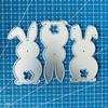 2pcs Easter Rabbits Metal Cutting Dies Scrapbooking Card Making Album Photo Craft
