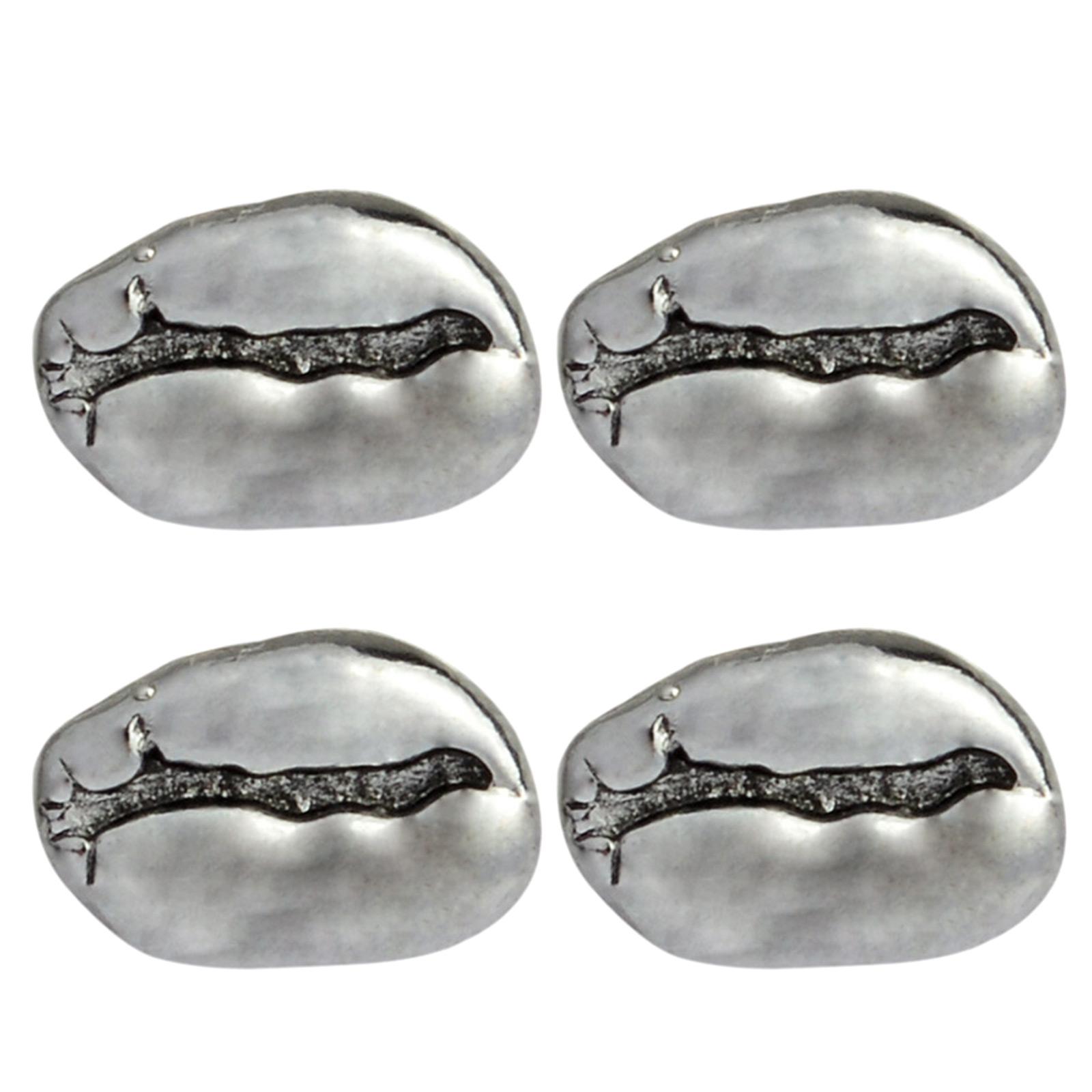 

Набор из 4 креативных металлических брошей в виде кофейных зерен, уникальные украшения для одежды, модные аксессуары для женщин и девочек A