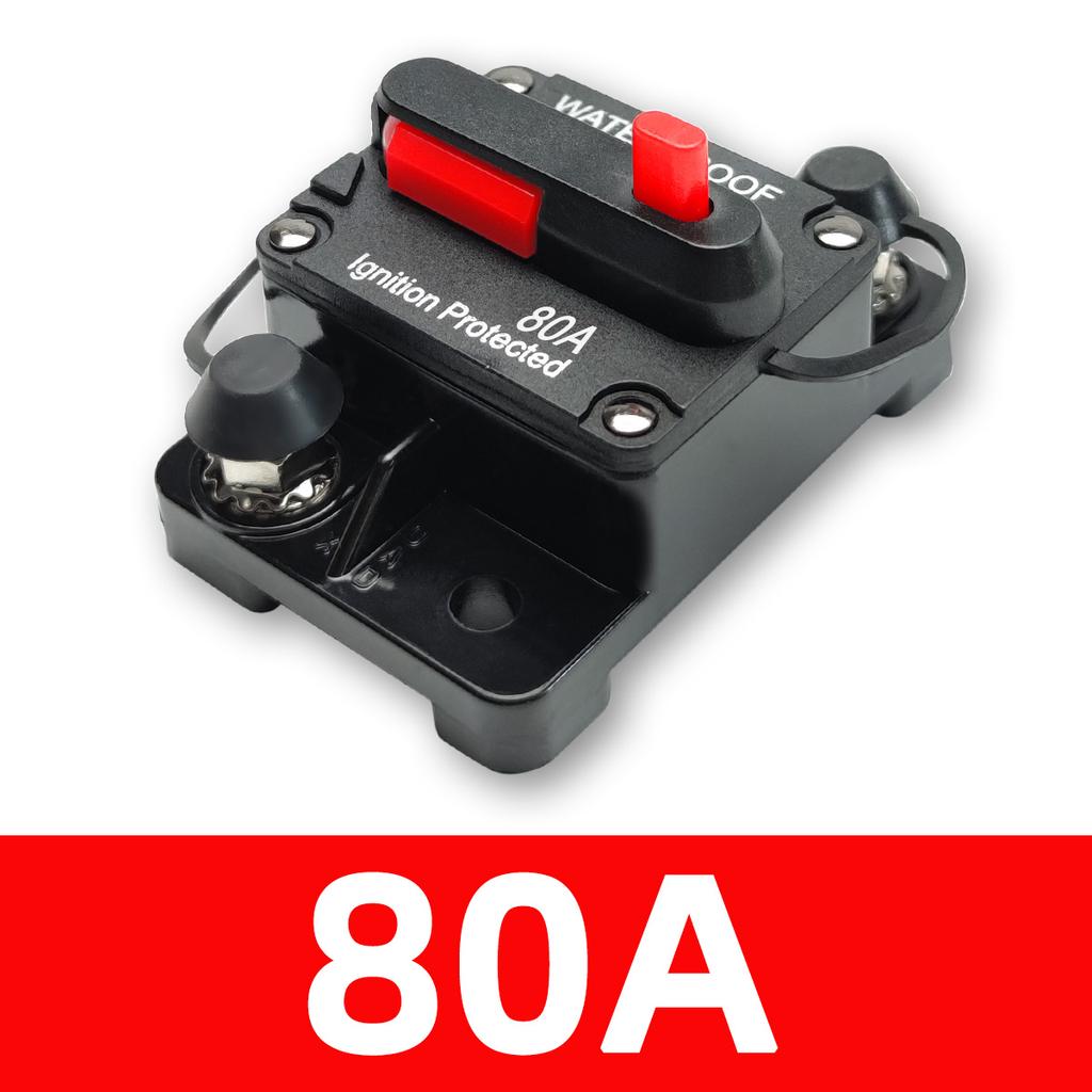 PINMOAP Car Audio Power Fuse Holder Circuit Breaker Car RV Yacht Circuit Breaker Recoverable Breaker Switch 30A-300A 12V-48V DC Fuses4