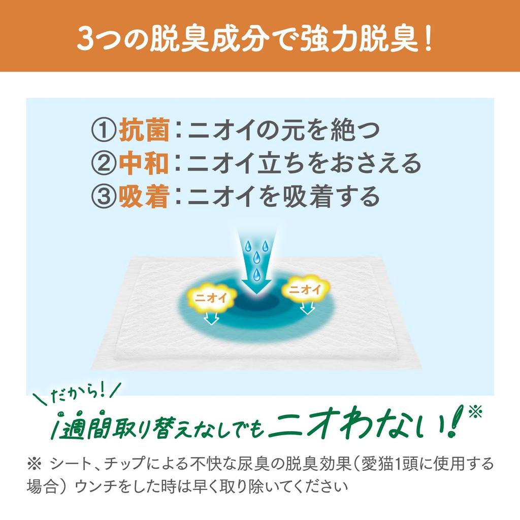 Nyantomo Clean Toilet Deodorizing Antibacterial Sheets Cat Toilet System Sheets Deodorizing & (12 Sheets) - -