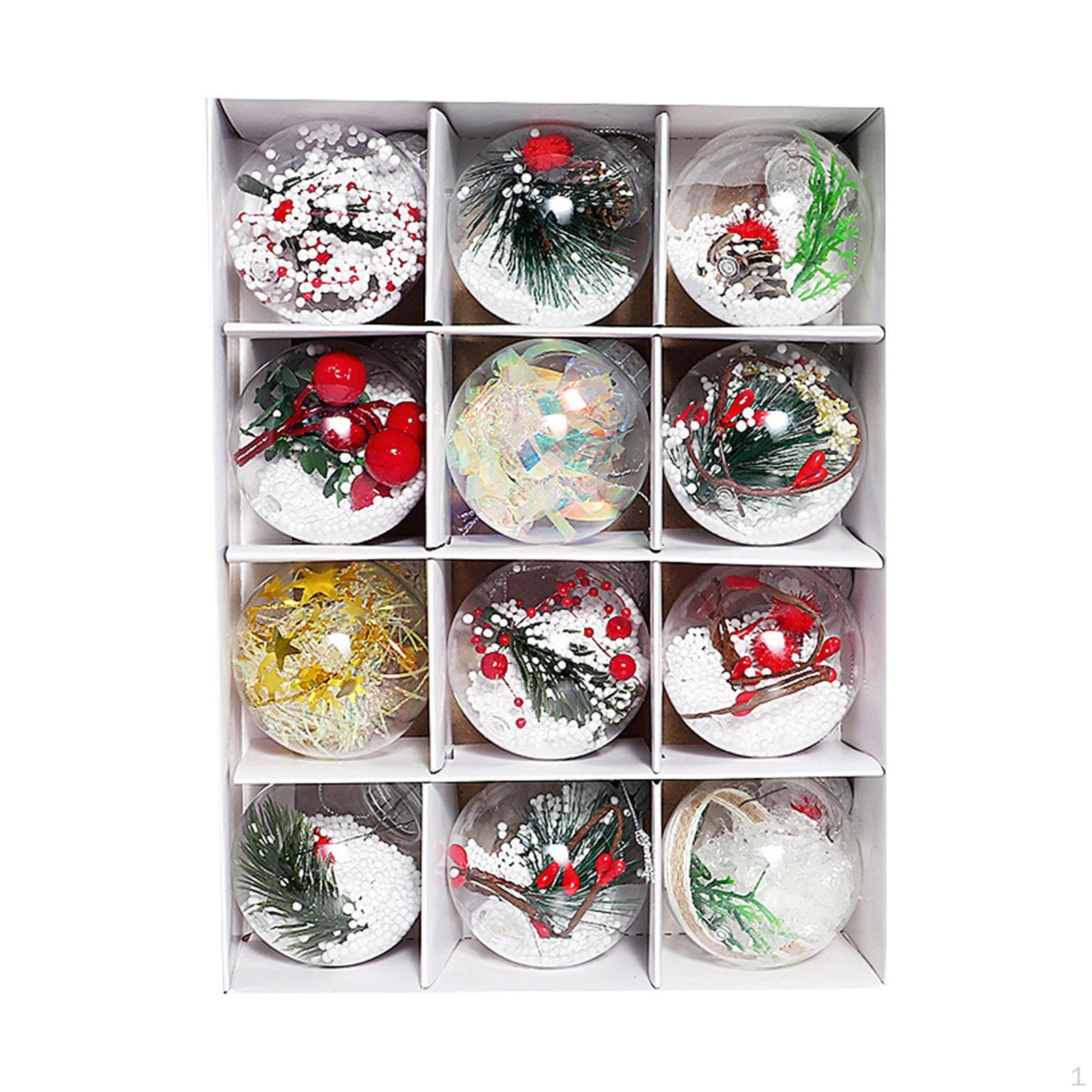 

12 шт. в упаковке, рождественские украшения, товары для елки, небьющиеся декоративные