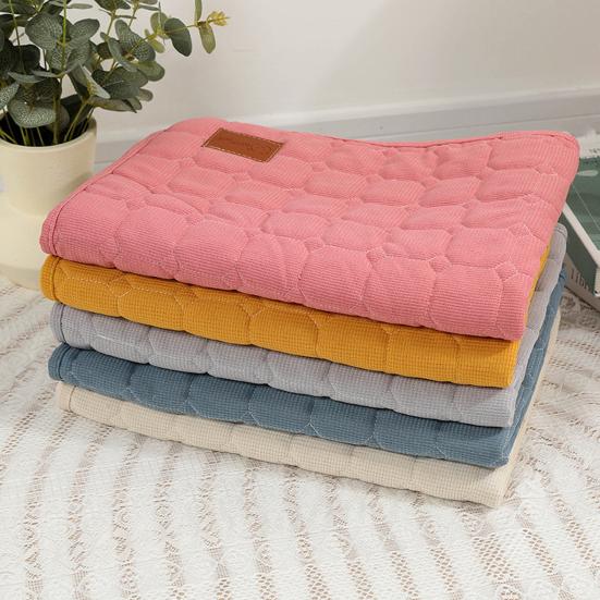 Yousheng Haustierunterlage, weich gesteppt, rutschfeste Unterseite, rechteckig, für den Sommer, groß, mittel, klein, für Hunde, Welpen, Katzen, Kätzchen, Schlafmatte, Teppich, Heimtierbedarf