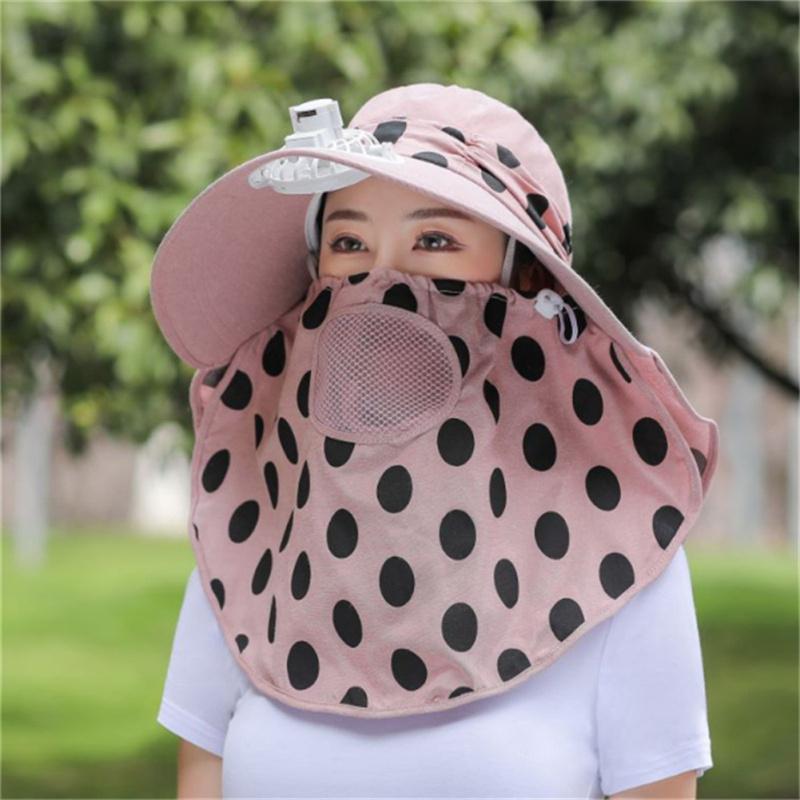 Sombrero para el sol al aire libre con ventilador recargable, protección contra rayos ultravioleta para el cuello, gorra de montañismo