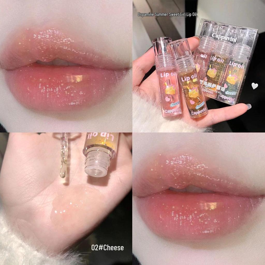 Cappuvini Lip Gloss Set: Transparent, Moisturizing, Plumping Gloss with Mirror Shine