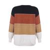 Herbst und Winter Neue Stil Pullover Gestreiften Kontrast Farbe Langarm Rundhals Gestrickte Pullover Frauen