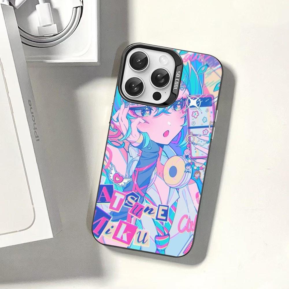 Cartoon Kawaii H-Hatsune Cute M-Miku Phone Case For IPhone 16 15 14 13 12 11 Pro Max X XR XSMAX 8 7 Matte Shockproof Back Cover