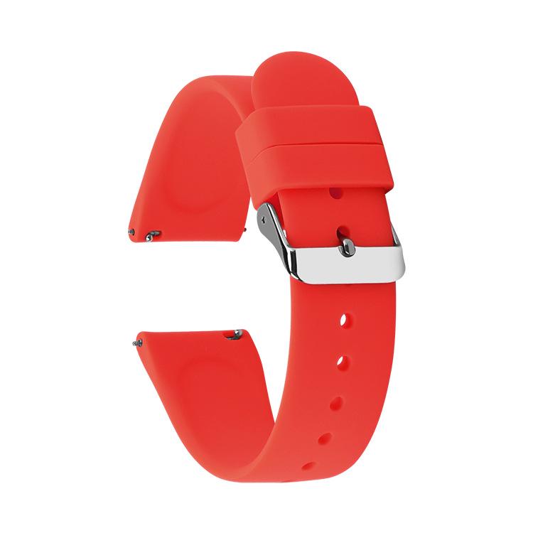 

Универсальный 20-мм силиконовый ремешок для часов с быстросъемным креплением для умных часов Huawei, Apple, Samsung 20mm красный