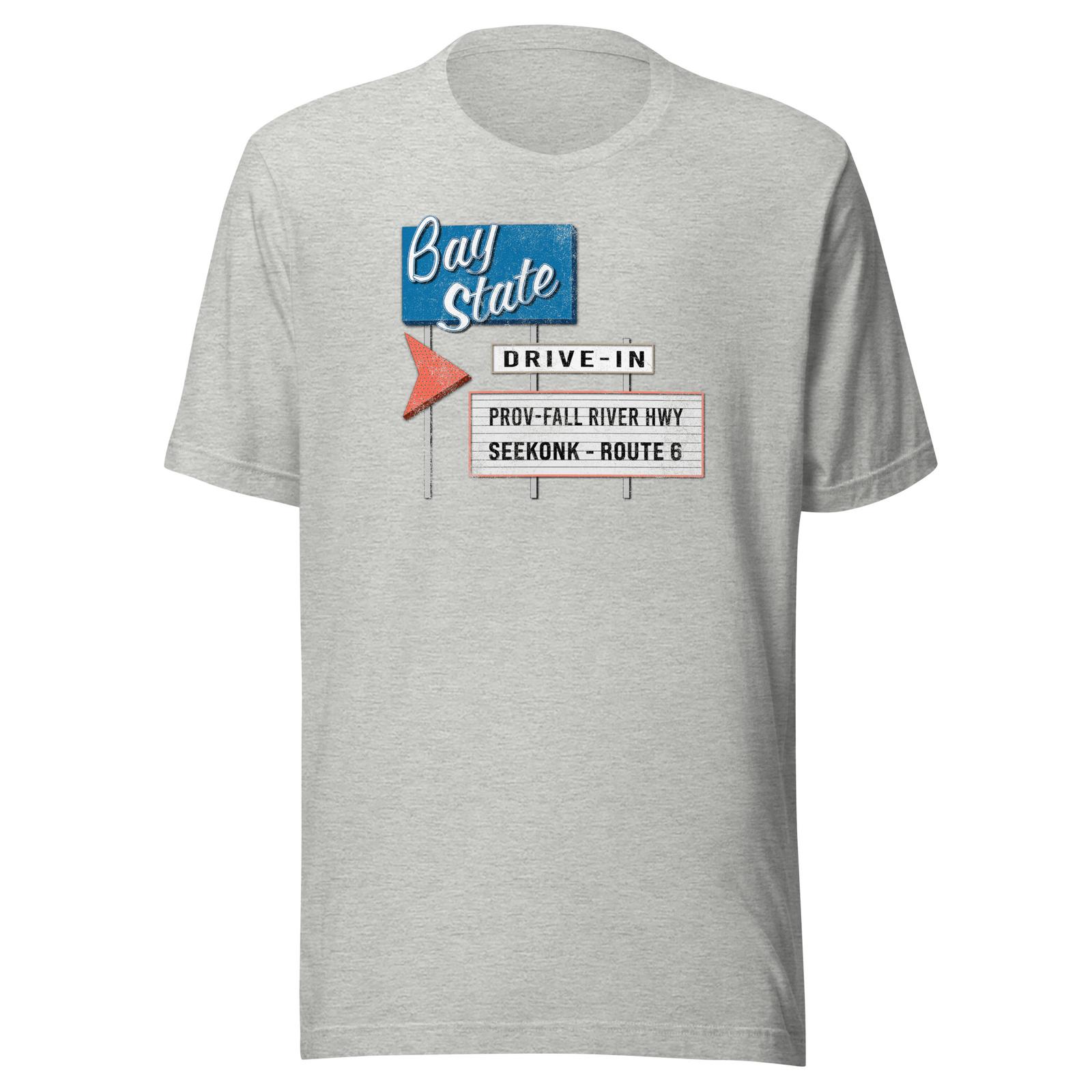 Bay State Drive In Theater Retro T Shirt - Seekonk, MA | Old Drive Ins Mass XXXXL