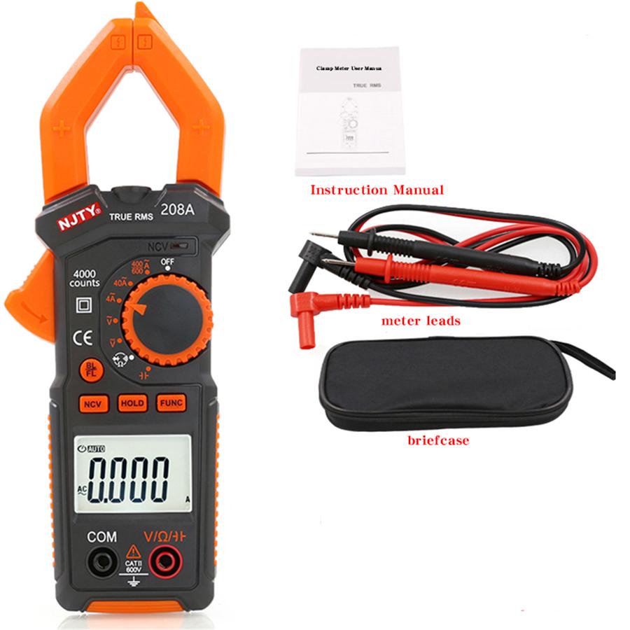NJTY 208F Smart Clamp Meter, High-precision Electrical Multimeter, Universal Meter, and Capacitance Mete