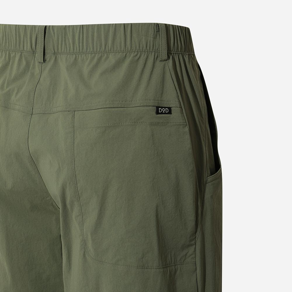 DOD See-Through Semi-Oversized 3/4 Length Pants (Khaki)