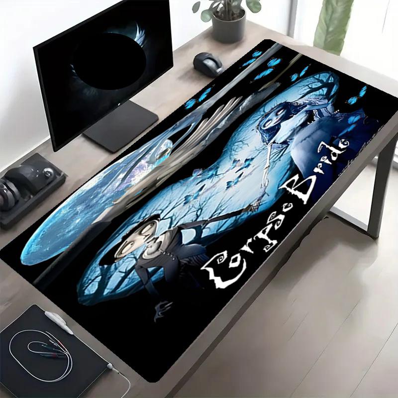 Corpse Bride Print Mouse Pad, Anti‑Slip Desktop keyboard Mat, for PC Laptop Gaming Working Daily Use, Cool Festival Surprise Gift