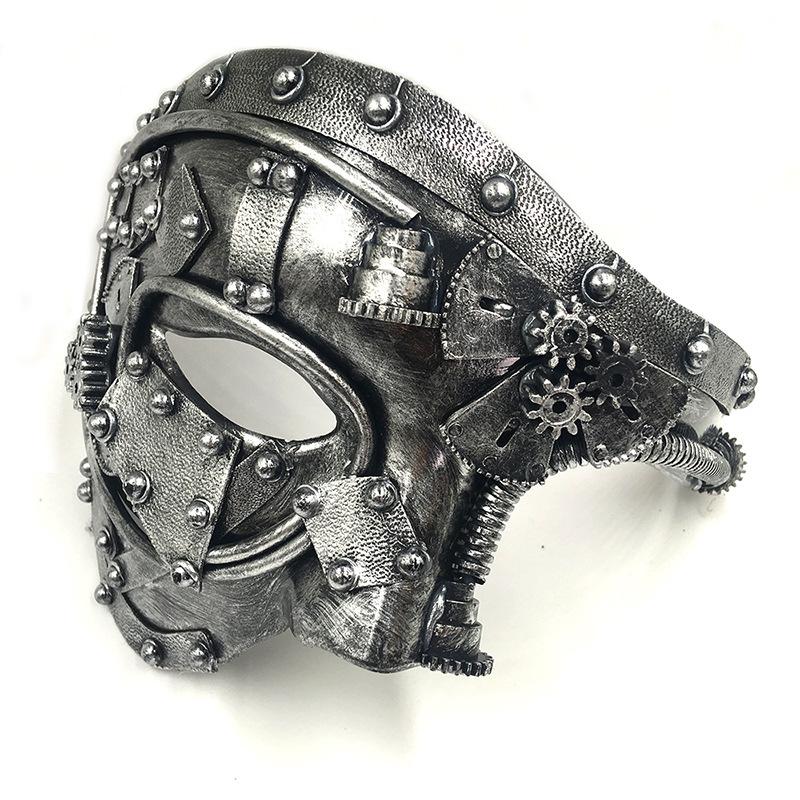 Handmade Halloween Steampunk Masquerade Party Half Face Mask Antique Opera Stage Mardi Gras Dress Up