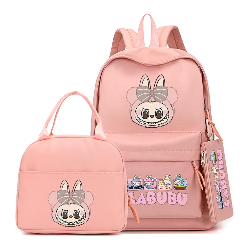 3Pcs/sst Cute Printed Backpackstudent Teenage Children Girl Boy Schoolbag Bookbag Men Women Large Capacity Waterproof Laptop Bag Mochila