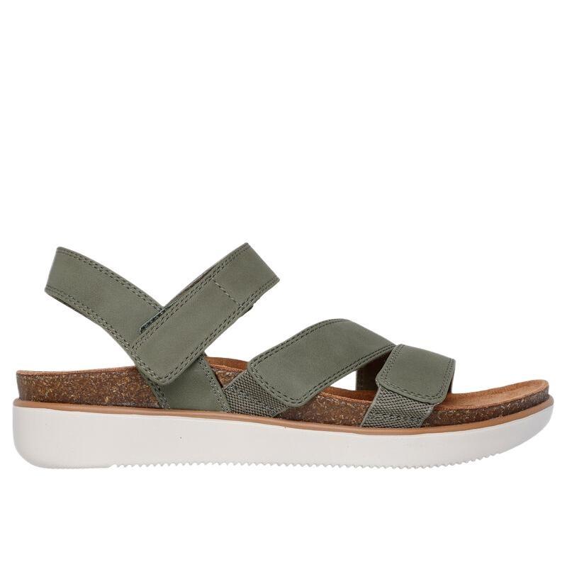 Skechers Lifted Comfort Women Single-Strap Sandals Olive Green 163252-OLV