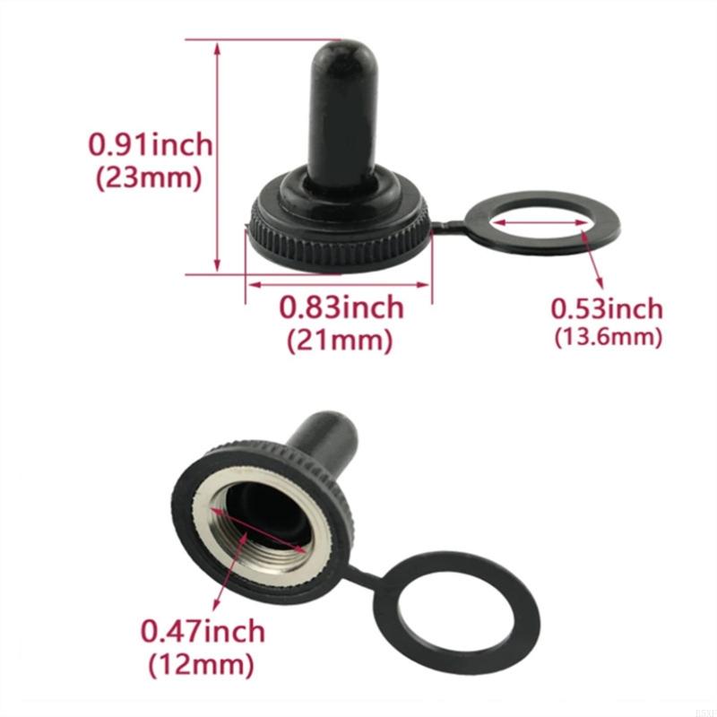 2025 New 12mm Mount Marine Toggle Switches 15A 250VAC SPST Waterproof for Yacht Car DIY