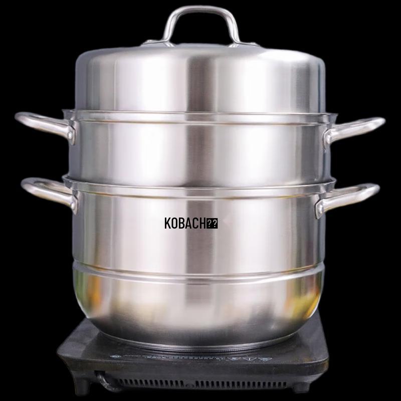 KOBACH 28cm 3-Layer Stainless Steel Steamer Pot Set