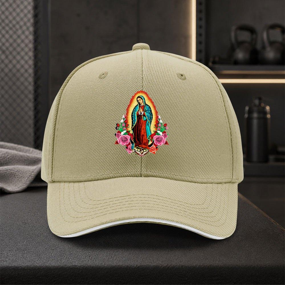 Casquette de Baseball Snapback Réglable Notre-Dame de Guadalupe pour Unisexe Légère Religieuse HipHop Chapeau d'Extérieur