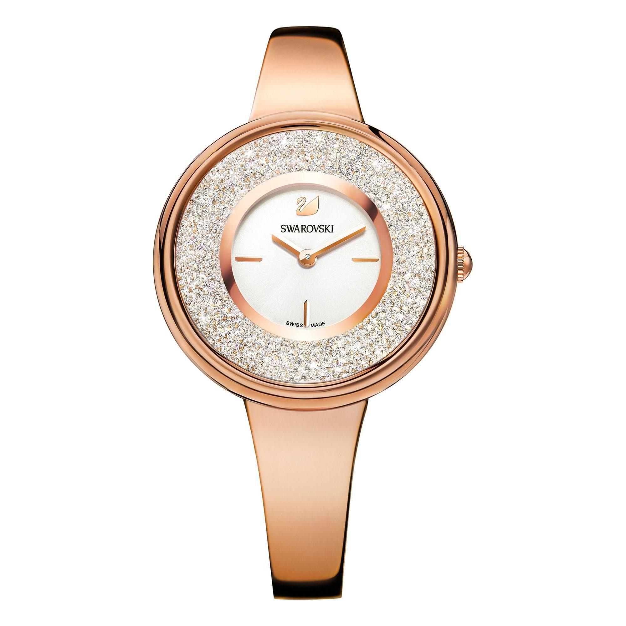 Swarovski 5269250 Crystalline Pure Roségoldfarben Damenarmbanduhr 34 white