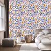 Wallpaper Flowers Blue and Light Gray for Living Room and Bedroom 50x1000