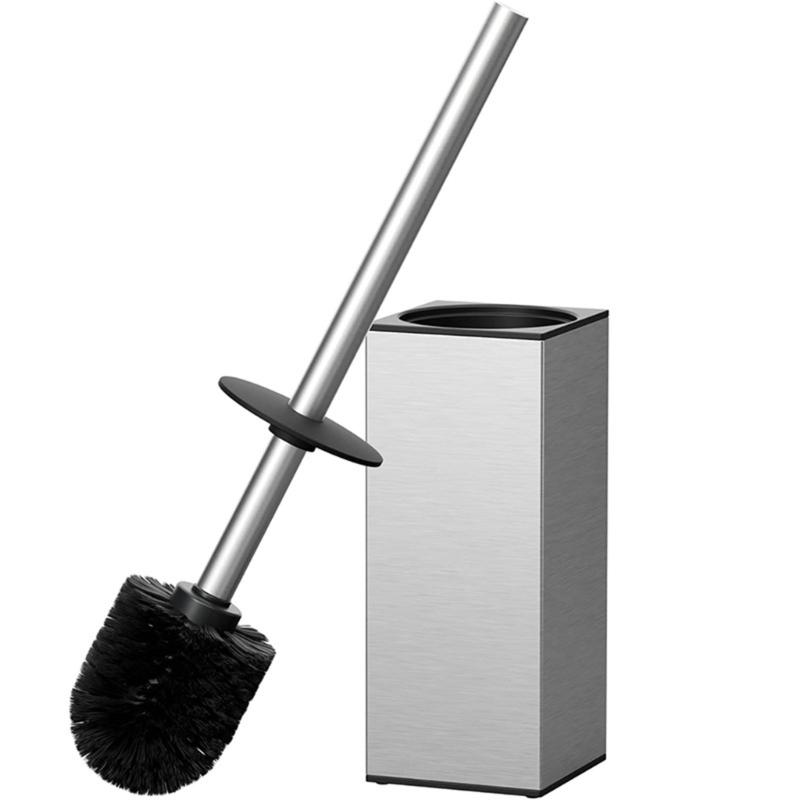 652F Stainless Steel Toilet Bowl Brush Soft Bristles Toilet Cleaning Brush With Holder