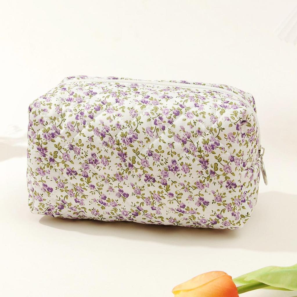 Berg Luggage Quilted Cotton Floral Travel Cosmetic Bag