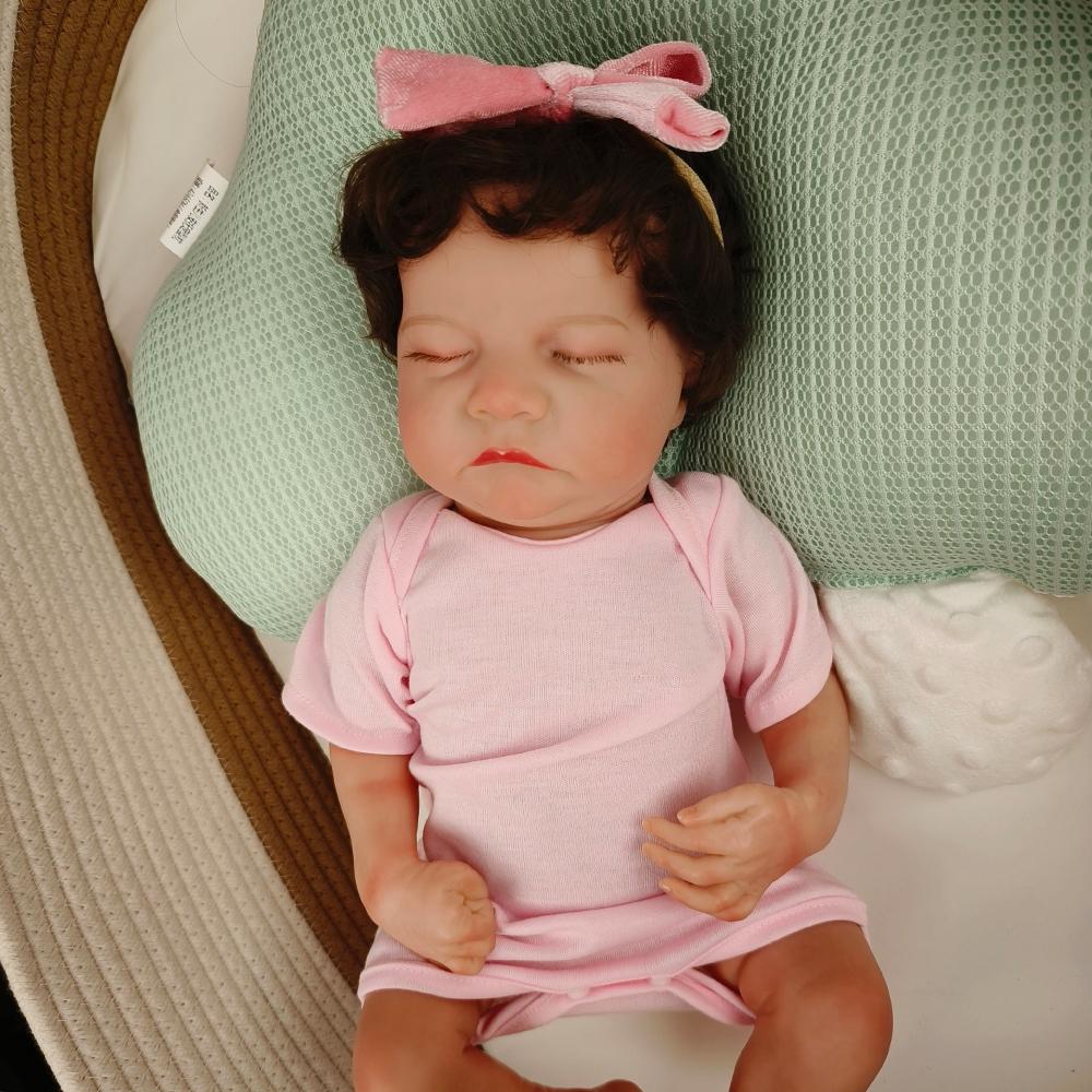 Reborn Baby Puppe Spielzeug Gemischt Silikon Vinyl Puppe Fertig 3D Bemalt Haut Venen Kunst Sammlung Puppe Geschenk Für Mädchen
