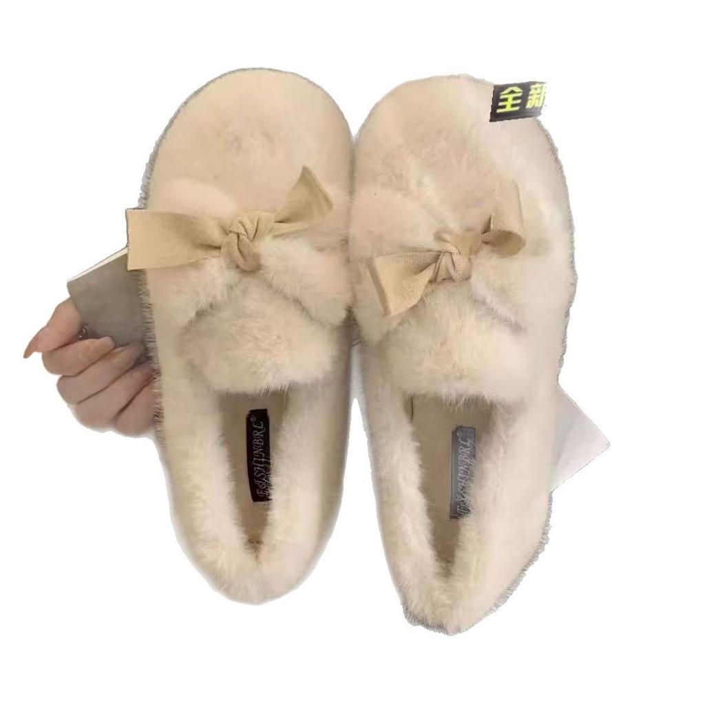 Doudou Shoes Winter Plush Shoes Outer Wear Indoor New Thickened Fairy Wind Warm Cotton Ladyshoes