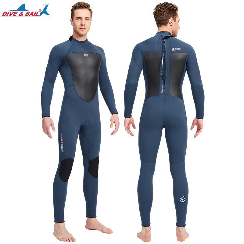 3MM Diving Suit Thickened To Keep Warm Outdoor Sun Protection Snorkeling One-piece Long-sleeved Jellyfish